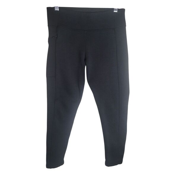 Title Nine Fleece Lined Leggings Women's Size Medium Black Comfort Outdoor READ - Picture 1 of 14